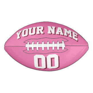 PINK WHITE and BROWN Custom Football