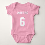 Pink & White Baby | Sports Jersey Design Baby Strampler<br><div class="desc">Pink & White Baby | Sports Jersey Design ・ Baby Football Bodysuit</div>