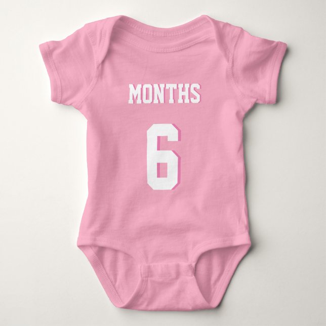 Pink & White Baby | Sports Jersey Design Strampler (Vorderseite)