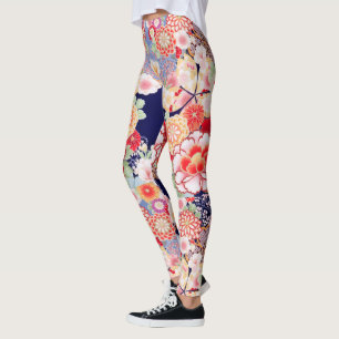 PINK WHITE BLUME Peony, Rose Japanisches Blumenkoh Leggings