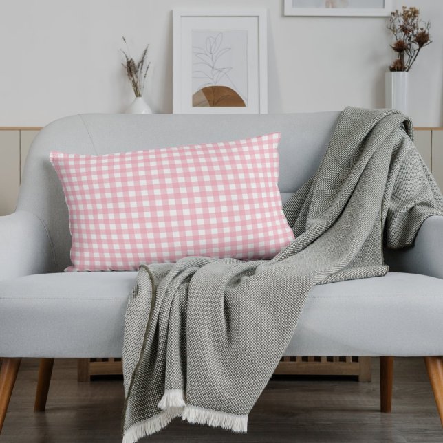 Pink & White Checkerboard Evergreen Kissen Case Kissenbezug (Von Creator hochgeladen)