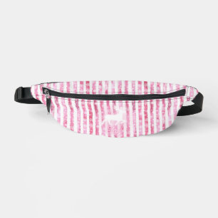 Pink & White Christmas Joy Reindeer Bauchtasche