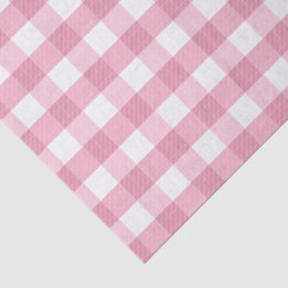 Pink & White Classic Gingham Pattern Seidenpapier