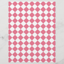 Pink White Diamond Schachbrett Muster