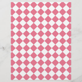 Pink White Diamond Schachbrett Muster Briefbogen