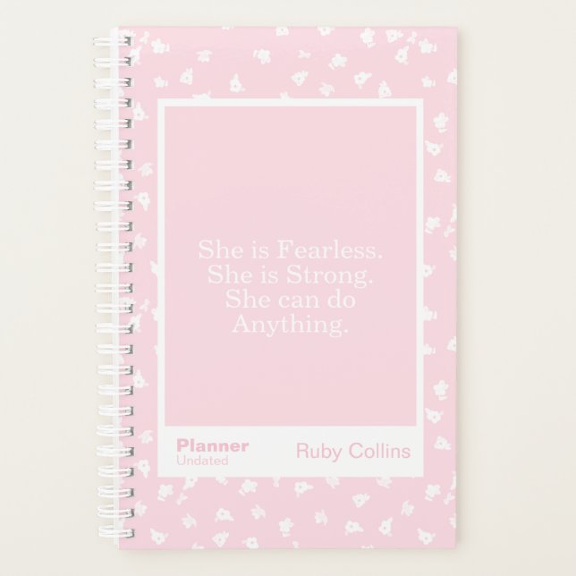 Pink/White Floral Block Quote | Fully Customizable (Devant)