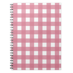 Pink White Gingham Karo Kariert Notizblock