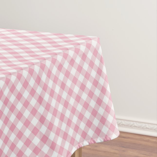 Pink White Gingham Tischdecke (Beispiel)