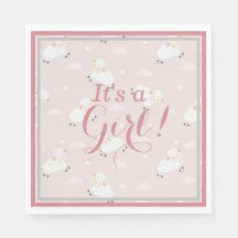 Pink White Gray Baby Lambs - Es ist ein Mädchen!