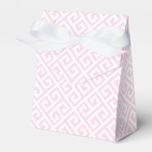 Pink & White Griechisches Schlüsselmuster - Gefäll Geschenkschachtel