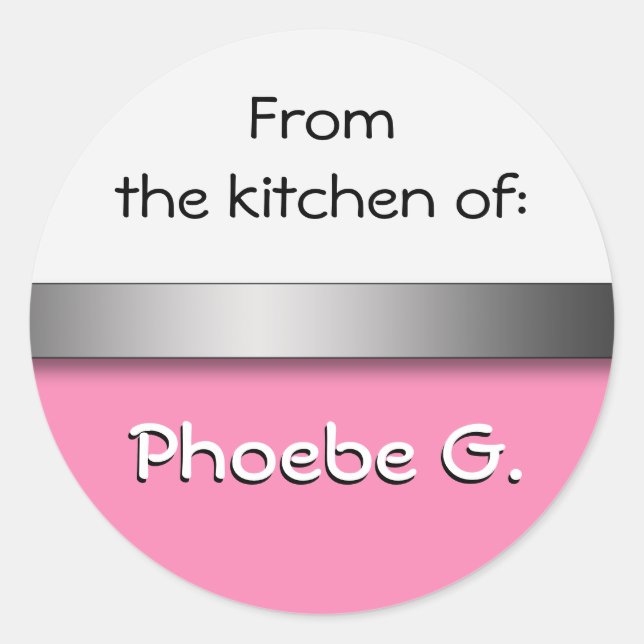 Pink White Kitchen Stickers (Vorderseite)