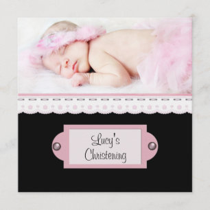Pink White Lace Pink Black Girl Foto Christine Einladung