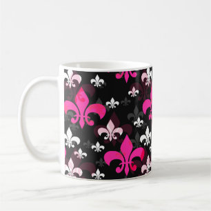 Pink White Lilie Kaffeetasse