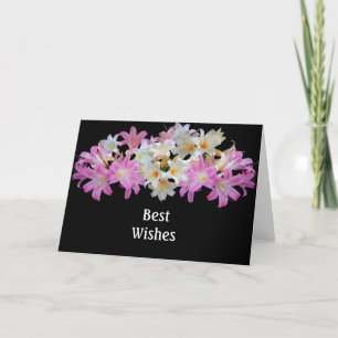 Pink White Lilies Confirmation Card Karte