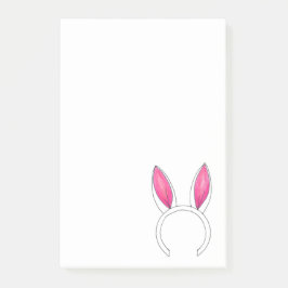 Pink White Niedlich Oaster Kaninchen Ohren Tier Post-it Klebezettel