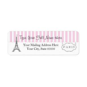 Pink   White Paris Eiffel Tower Name