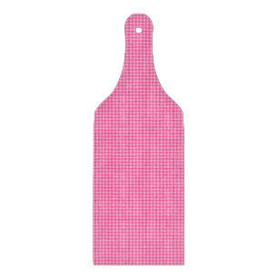 Pink-White Pastel Gingham-CUTTING BOARD PADDLE Schneidebrett