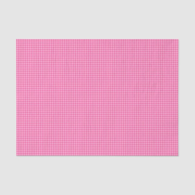 Pink-White Pastel Gingham-TISSUE WRAPPING PAPIER (Vorderseite)