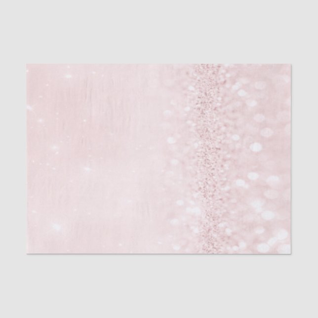 Pink White Pastel Glitzer Powder Girly 16. Bridal Seidenpapier (Vorderseite)