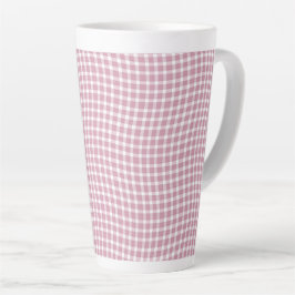Pink White Plaid Checker Seamless Pattern Milchtasse