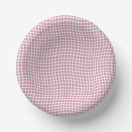 Pink White Plaid Checker Seamless Pattern Pappteller