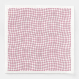 Pink White Plaid Checker Seamless Pattern Serviette