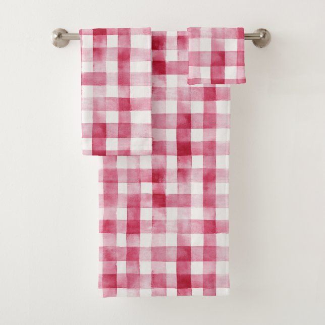Pink White Plaid Stripes Anniversaire (En situation)