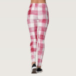 Pink White Plaid Stripes   Leggings<br><div class="desc">Pink White Plaid Stripes</div>