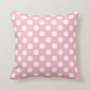 Pink & White Polka Dot Kissen