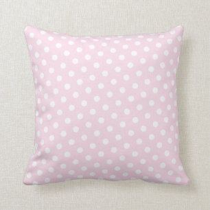 Pink & White Polka Dot Pattern Kissen Kissen