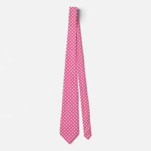 Pink White Polka Dots Design Krawatte