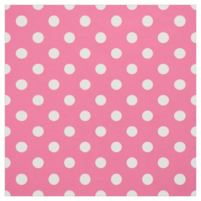 Pink White Polka Dots Textil Stoff (Muster)