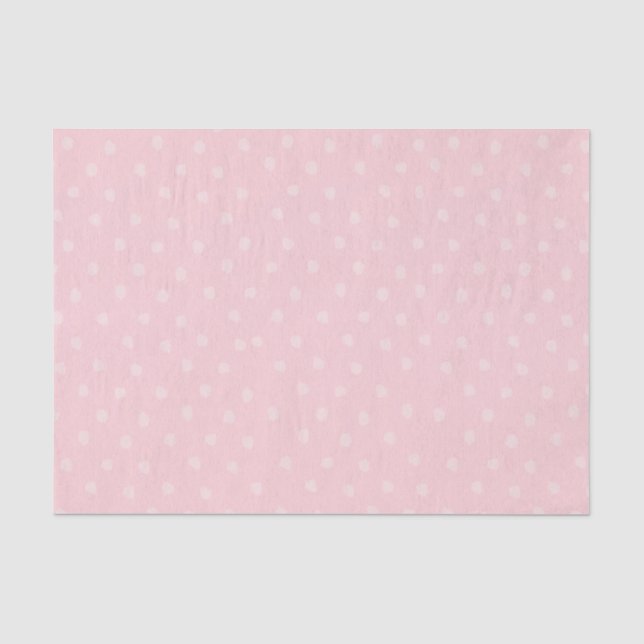 Pink & White polka Dotttpapier-Packpapier Seidenpapier (Vorderseite)