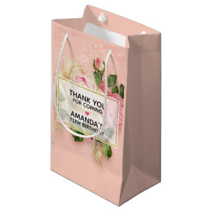 Pink & White Rose Bouquet Vielen Dank Kleine Geschenktüte