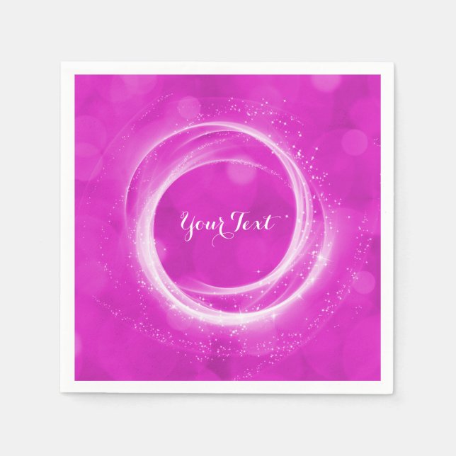 Pink & White Sparkle Aschenputtel Jedes Event Part Serviette (Vorderseite)