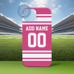 Pink White Sports Jersey mit Name und Nummer Case-Mate Samsung Galaxy S8 Hülle