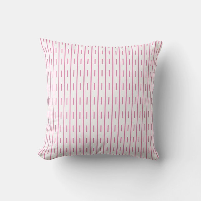 Pink White Stripes Muster Ombre Modernes Niedliche Kissen (Vorderseite)