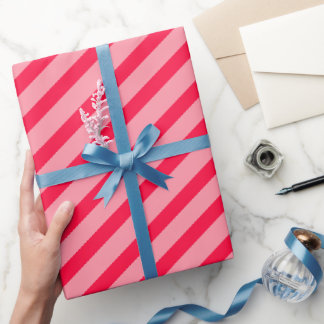 pink-white stripes – pink-weiß gestreift geschenkpapier