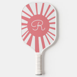 Pink White Sun Mit Monogramm Pickleball Paddel Schläger