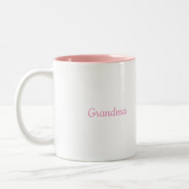 Pink White Two Tone Grandma Mug Zweifarbige Tasse