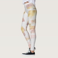 Pink White Watercolor Glitzer Fox Paint Strokes