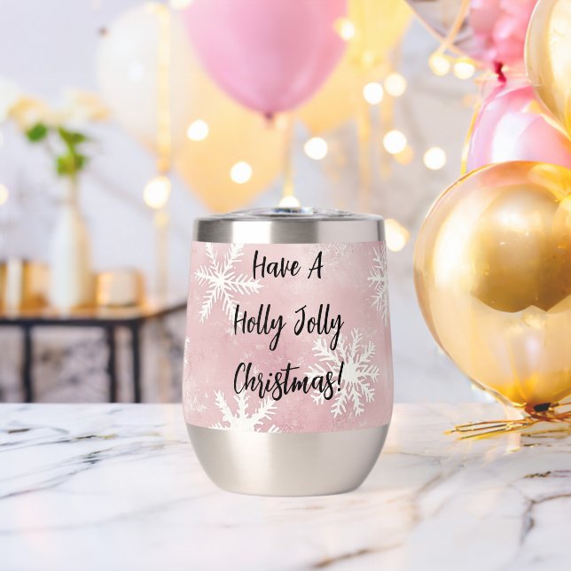Pink White Winter Snowflakes Christmas (Junggesellenabschied (gedreht))