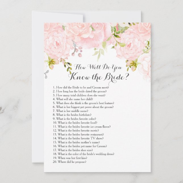 Pink Wie gut kennen Sie die Braut? (Vorderseite)