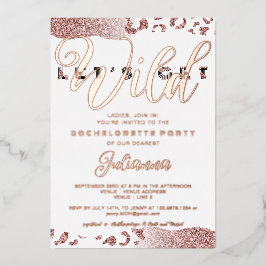 Pink - Wild Animal Print Bachelorette Bach Folieneinladung