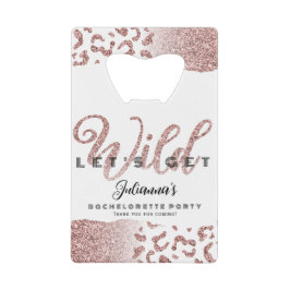 Pink - Wild Animal Print Bachelorette Bach Geldbeutel Flaschenöffner