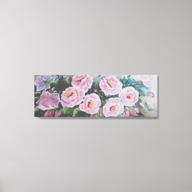 PINK WILD ROSE MALEN LEINWANDDRUCK (Vorderseite)