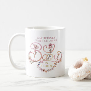 Pink Wildblume Baby Dusche Tasse - Dusty Floral Bo