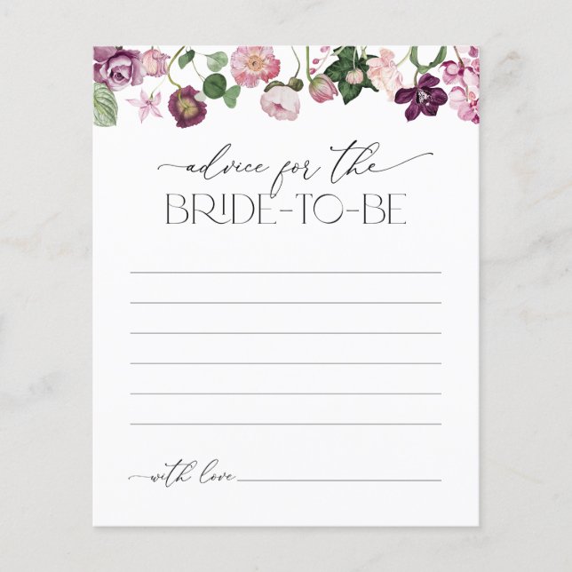 Pink Wildblume Beratung für Bride Brautparty (Vorderseite)