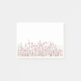 Pink Wildflowers  Post-it Klebezettel
