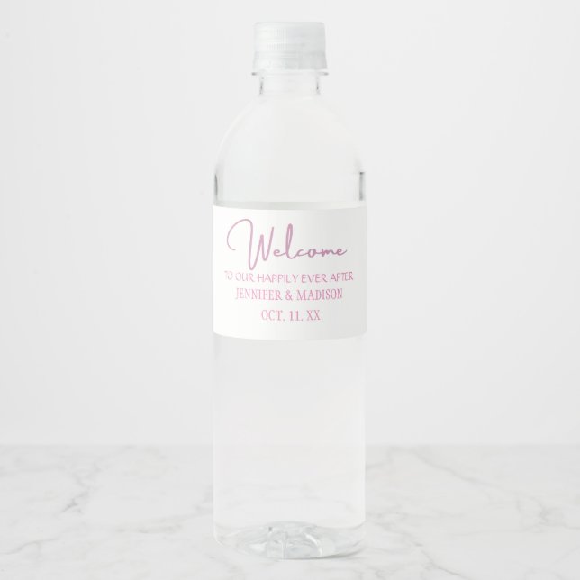 Pink Willkommensschrift Custom Wedding (Vorderseite)